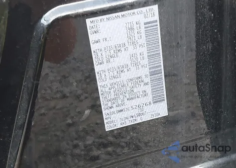 2018 Infiniti Qx60 из США, поврежденный, VIN 5N1DL0MM5JC526268